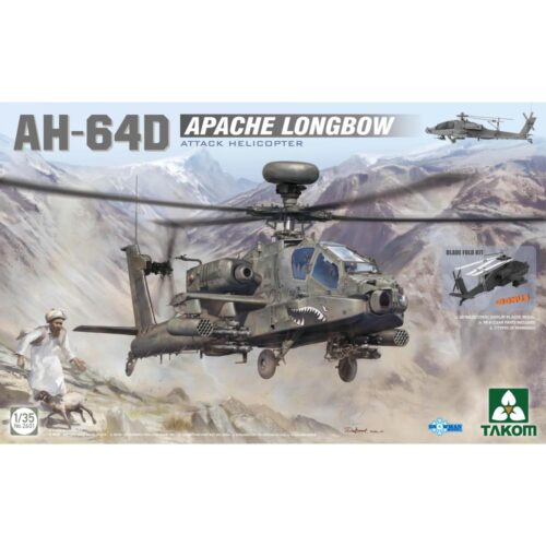 AH-64D Apache Longbow Attack Helicopter scala 1:35 TAKOM TKM2601 + COLLA OMAGGIO